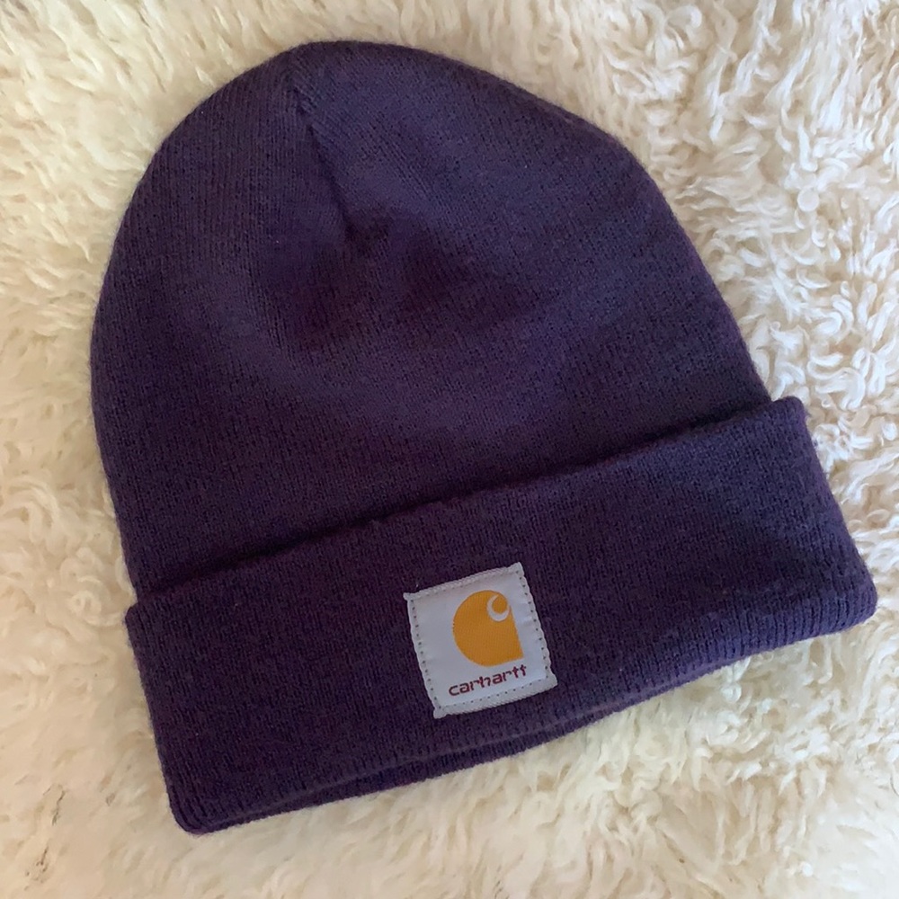 Purple Carhartt Acrylic Watch Hat